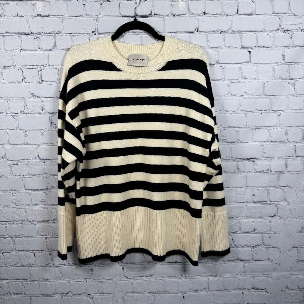 INDUSTRY REPUBLIC Stripe Crewneck Sweater Size Medium